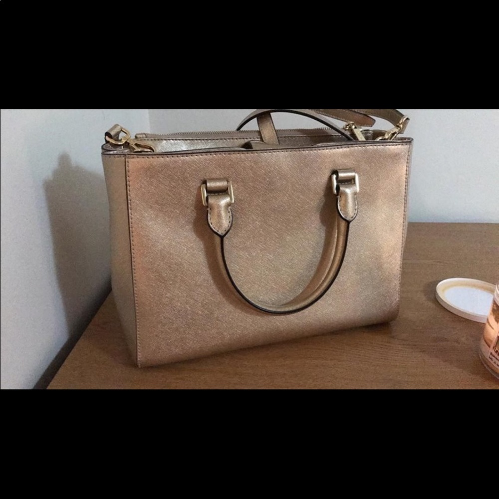 Gold Michael Kors purse